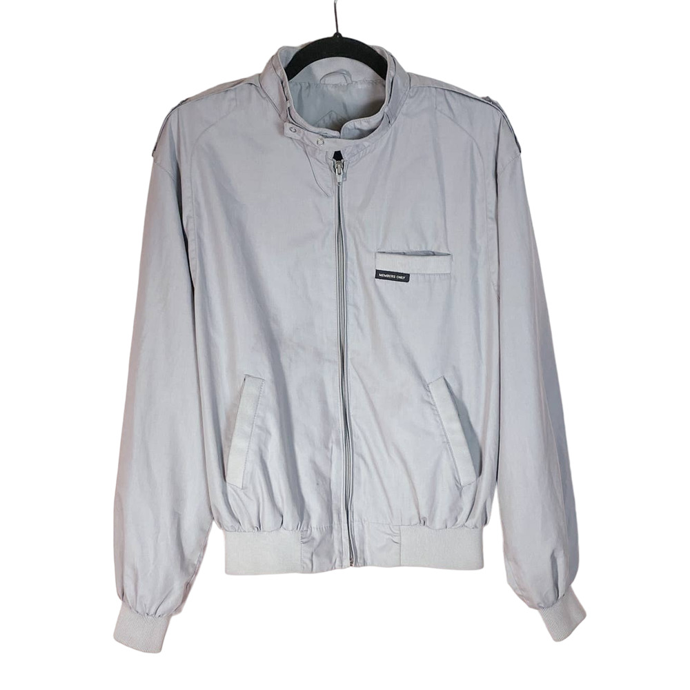 Members Only Vintage Gray Racer Jacket - Picture 2 of 9